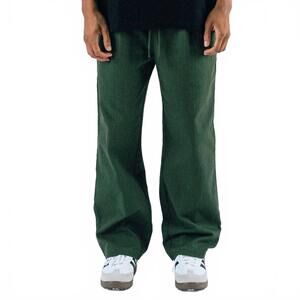 NEW STUDENTS GOLF arts baggy herringbone twill pants in forest green